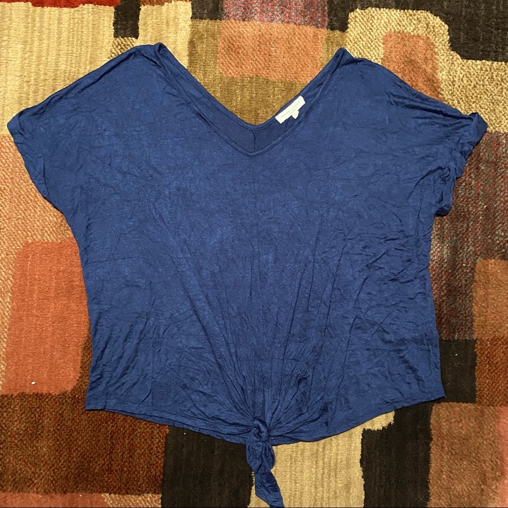 Wasabi + Mint Super Soft Tie Front Croptop